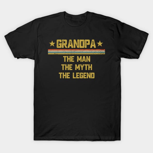 Grandpa The Man The Myth The Legend Father Gift T-Shirt by Aliaksandr